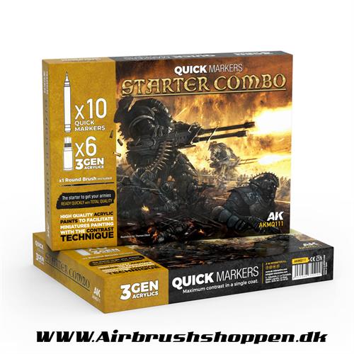 AK MQ111 STARTER COMBO – 10 x QUICK MARKER + 6 x 3GEN + Gratis Pensel